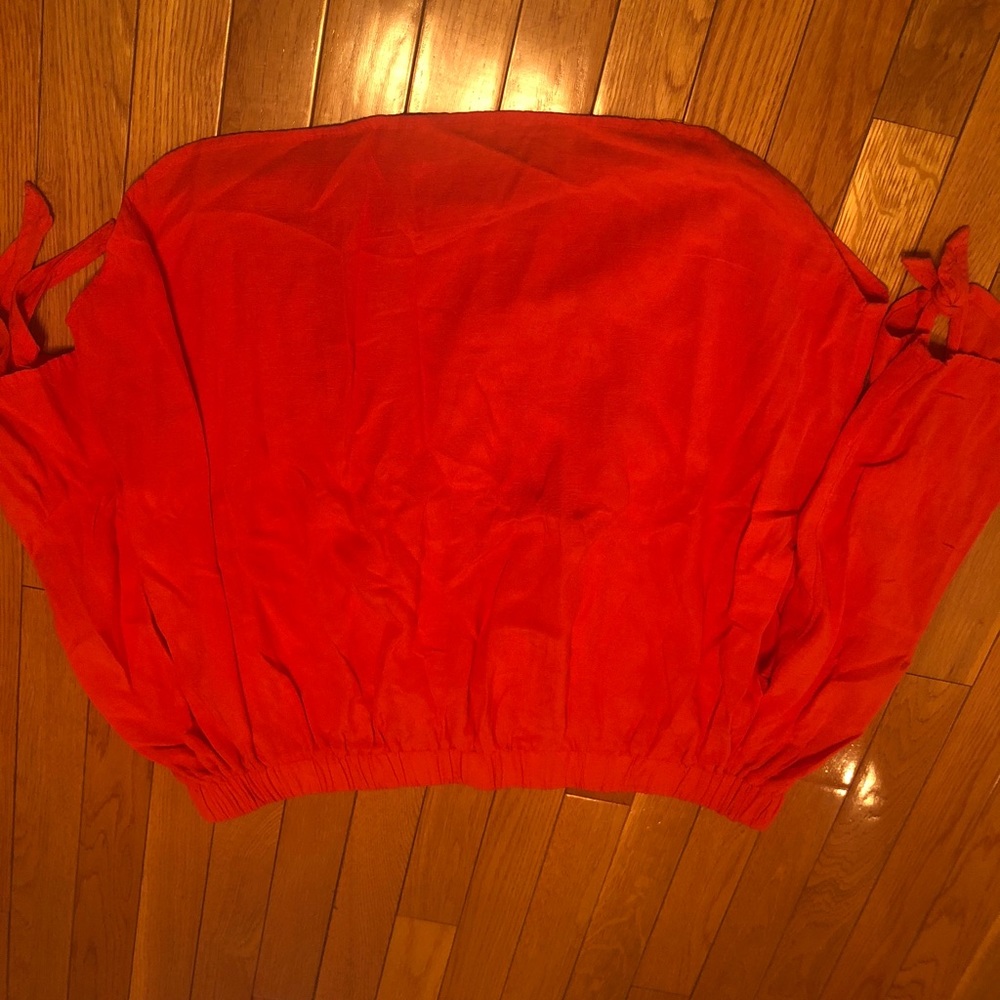 Orange Old Navy off the shoulder shirt